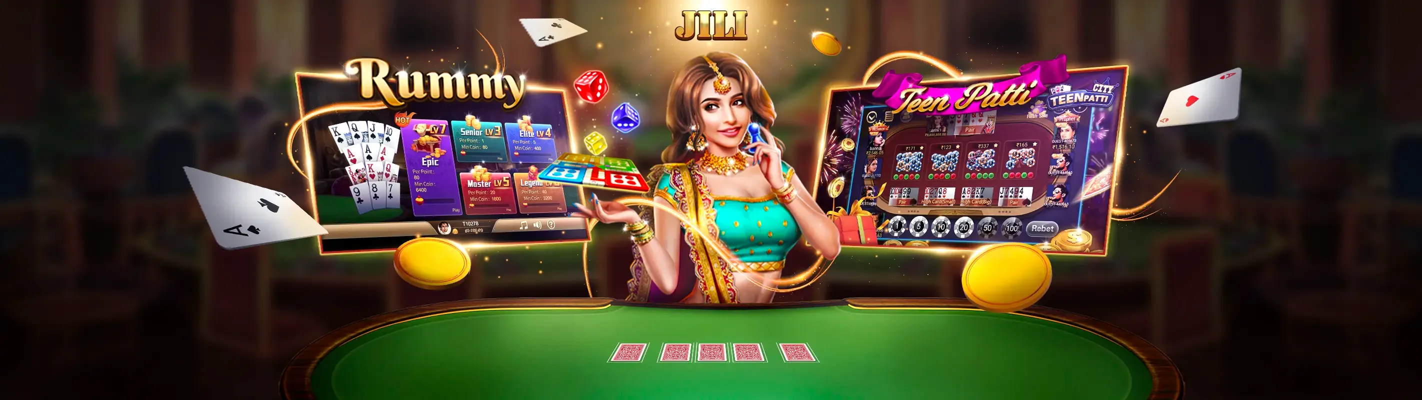 Ứng dụng Vbet trên điện thoại di động với giao diện cá cược thể thao và casino trực tuyến, màu xanh lá cây và vàng kim.